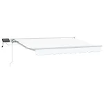 Cadru manual de marchiză cu LED-uri Alb 3,5 x 2 m GartenMobel Dekor