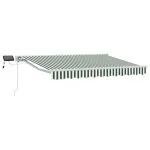 Cadru manual de marchiză cu LED-uri Verde și alb 3,5 x 2 m GartenMobel Dekor