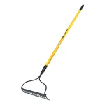 Greblă de grădină cu 14 dinți, coadă 1400 mm din fibră de sticlă TMP