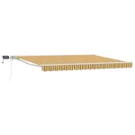 Cadru manual de marchiză cu LED-uri Galben, Gri și Alb 4 × 3 m GartenMobel Dekor