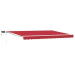 Cadru manual de marchiză cu LED-uri Roșu și Alb 4 × 3 m GartenMobel Dekor