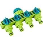 Conector furtun 4 căi cu stop 1/2-3/4, Top Garden, pentru grădină