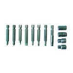 Set biti si chei tubulare 1/4 inch, 12 piese, otel CrV, Gadget