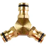 Conector din alamă cu 3 căi pentru furtun de grădină Top Garden