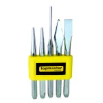 Set 5 dalti si punctatoare Topmaster din otel CR-V pentru atelier