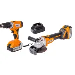 Polizor ungh. si mas. gaurit cu percutie 18V 2x4Ah BK-AGCDL2