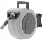 Tambur automat pentru furtun de gradina 15 m, pivotant, retractabil, perete