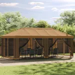 Cadru de Gazebo 6 x 3 m Negru Oțel GartenMobel Dekor