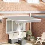 Cortina Retractabilă Gri deschis 250 x 200 cm țesătură GartenMobel Dekor