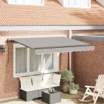 Cortina Retractabilă Gri deschis 250 x 200 cm țesătură GartenMobel Dekor