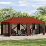 Foișor pentru Grădină 6 x 3 m Terracota Poliester și oțel 190 GartenMobel Dekor