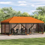 Pavilion cu panouri laterale 6 x 3 m Portocaliu GartenMobel Dekor