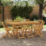 Scaune Bistro pentru Exterior 8 pcs natural 40 x 53 x 80 cm GartenMobel Dekor
