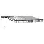 Cadru manual de marchiză cu LED-uri Antracit și Alb 3 x 2 m GartenMobel Dekor