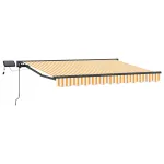 Cadru manual de marchiză cu LED-uri 3 x 2,5 m GartenMobel Dekor