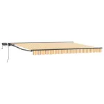 Cadru manual de marchiză cu LED-uri 4,5 × 3,5 m GartenMobel Dekor