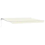 Marchiză retractabilă electrică crem 4,5x3 m pentru terasă și grădină