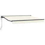 Marchiză retractabilă electrică crem 3,5 x 2 m pentru terasă