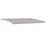 Marchiză electrică retractabilă gri deschis 4,5x3,5 m, semi-casetată