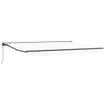 Marchiză electrică retractabilă alb/antracit 4 x 3,5 m pentru terasă