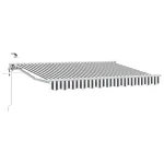 Marchiză electrică retractabilă semi-casetată 3,5 x 2,5 m, antracit și alb