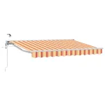Marchiză electrică retractabilă semi-casetată 3,5 x 2,5 m, galbenă
