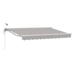 Marchiză electrică retractabilă semi-casetată gri deschis 3 x 2,5 m