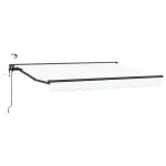 Marchiză retractabilă electrică semi-casetată 3 x 2 m, albă, pentru terasă