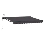 Marchiză electrică retractabilă antracit 3,5 x 2 m, semi-casetată