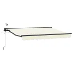 Marchiză electrică retractabilă crem/antracit 3 x 2 m, semi-casetată