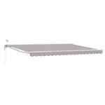 Marchiză electrică retractabilă semi-casetată 5x3,5 m, gri deschis