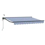 Marchiză electrică retractabilă semi-casetată 3 x 2,5 m, albastru