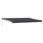 Marchiză electrică retractabilă semi-casetată 4x3 m, antracit
