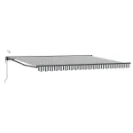 Marchiză electrică retractabilă semi-casetată 4 x 3 m, antracit și alb