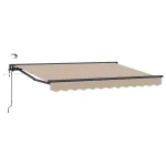 Marchiză electrică retractabilă semi-casetată bej 3,5 x 2,5 m