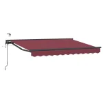 Marchiză electrică retractabilă semi-casetată bordo 3 x 2,5 m