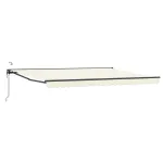Marchiză electrică retractabilă crem/antracit 4,5x3,5 m semi-casetată