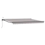Marchiză electrică retractabilă semi-casetată 4,5x3 m, gri deschis/antracit