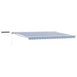 Cort electric retractabil Albastru și Alb 4 x 2 m GartenMobel Dekor