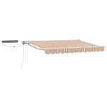 Cort electric retractabil Albastru, Portocaliu, Alb 3 x 2,5 m GartenMobel Dekor