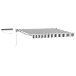 Cort electric retractabil Antracit și Alb 3,5 x 2,5 m GartenMobel Dekor