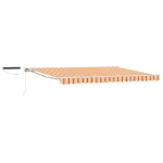 Cort electric retractabil Galben, Portocaliu și Alb 4,5 × 3,5 m GartenMobel Dekor