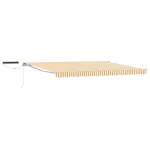 Cort electric retractabil Galben și alb 4,5 × 3,5 m GartenMobel Dekor