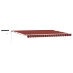 Cort electric retractabil Portocaliu, Alb și Negru 4,5 × 3 m GartenMobel Dekor