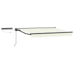 Cort electric retractabil Crem și Antracit 2,5 x 2 m GartenMobel Dekor
