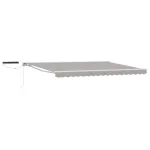 Cort electric retractabil Gri deschis și alb. 5 × 3,5 m GartenMobel Dekor