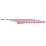 Cort electric retractabil Roșu și Alb 5 × 3,5 m GartenMobel Dekor