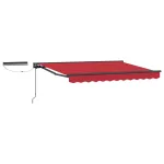 Cort electric retractabil Roșu și antracit 3,5 x 2 m GartenMobel Dekor