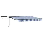 Cort electric retractabil Albastru, Alb, Antracit 3,5 x 2,5 m GartenMobel Dekor