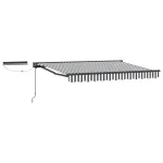 Marchiză electrică retractabilă semi-casetată 3 x 2,5 m, antracit/alb